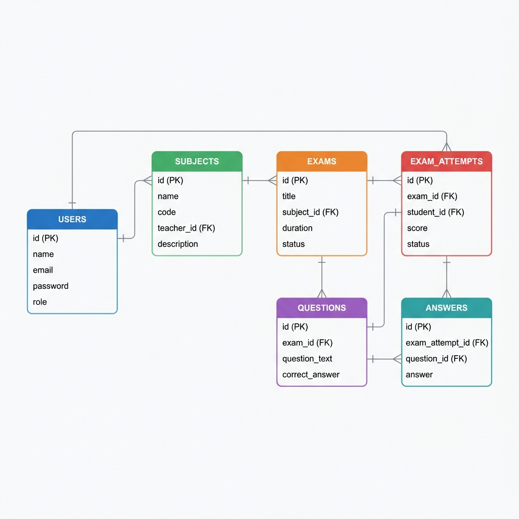 E-Learning Database ERD